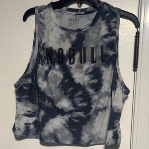 NOBULL Women's Muscle Tee - Black and Gray Tie-Dye
